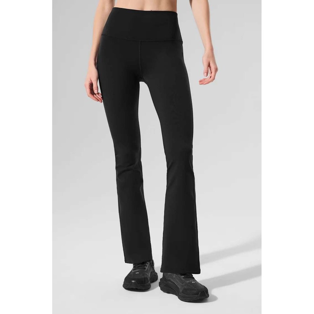 Alo Yoga High Waist Airbrush Bootcut Flare Leggings Black Size Small Yoga Pants